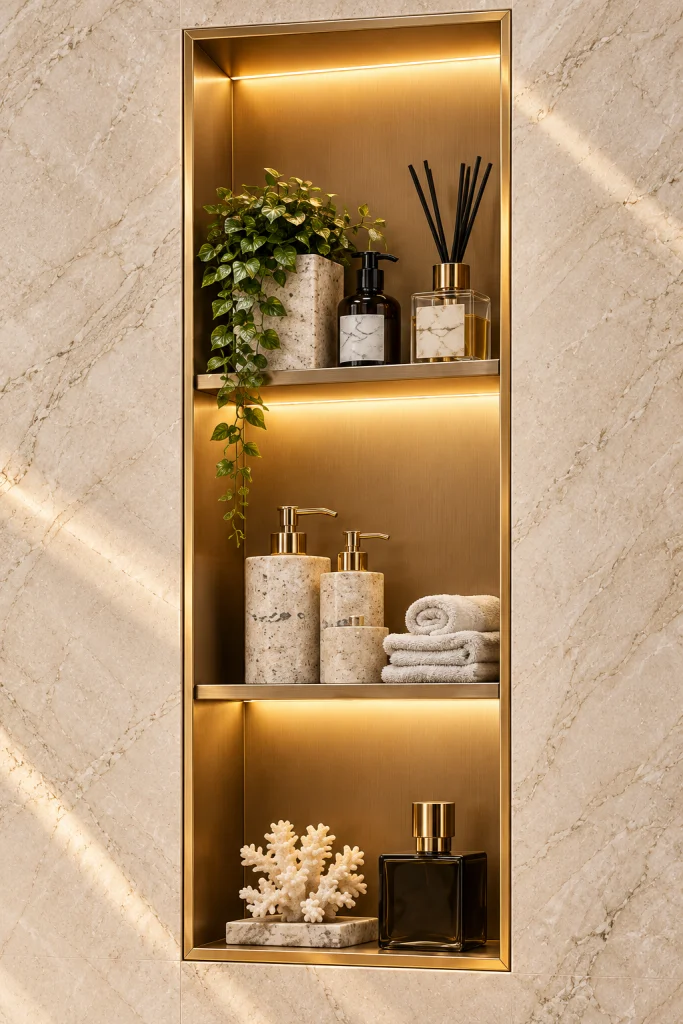 Hộc đứng 3 ngăn — Dọc cạnh lavabo